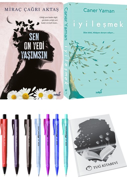 Sen On Yedi Yaşımsın Miraç Çağrı Aktaş ve İyileşmek Caner Yaman 2li Set + Hediyeli