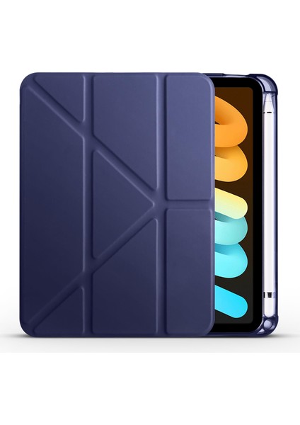 iPad Mini 7. Nesil 2024 Uyumlu Kapaklı Kılıf Kalem Bölmeli Tri Fold Standlı Uyku Modlu Akıllı Kapak fiyatları