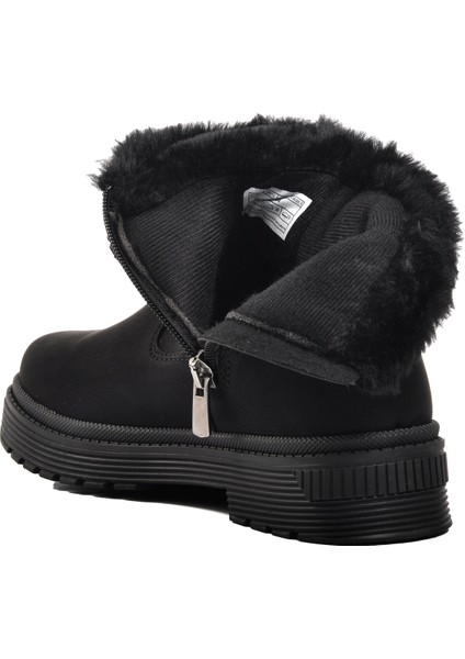 24064-F Siyah-Zümrüt Içi Polarlı Kız Çocuk Bot fırsatları