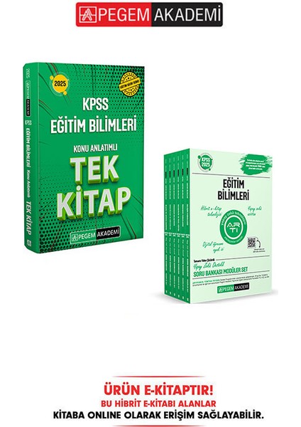 E-KİTAP 2025 KPSS Eğitim Bilimleri Konu Anlatımlı Tek Kitap + 202