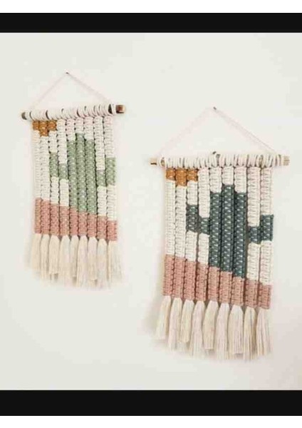 2'li Makrome Duvar Dekorasyon