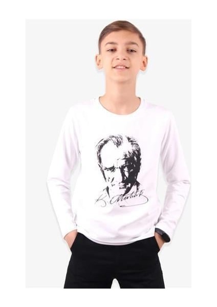 Es Atatürk Baskılı Uzun Kol T-Shirt