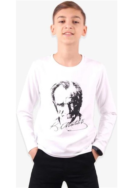 Atatürk Baskılı Uzun Kol T-Shirt
