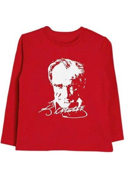 Unisex Atatürk Baskılı Uzun Kol T-Shirt