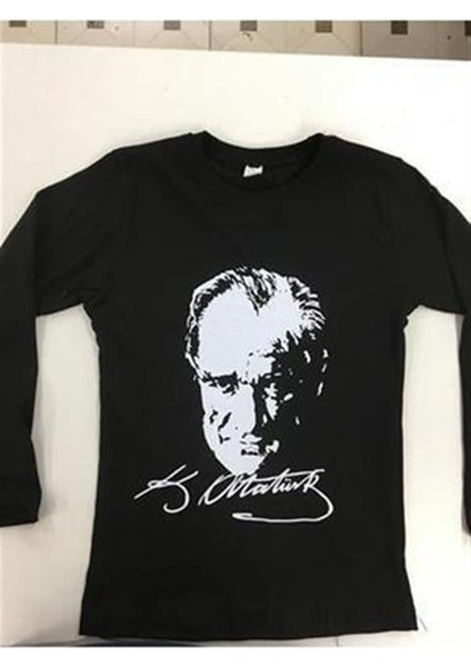 Es Atatürk Baskılı Uzun Kol T-Shirt