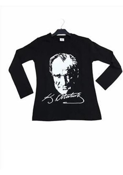 Es Atatürk Baskılı Uzun Kol T-Shirt