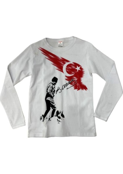 Unisex Atatürk Kocatepe Baskılı Uzun Kol T-Shirt fiyatları