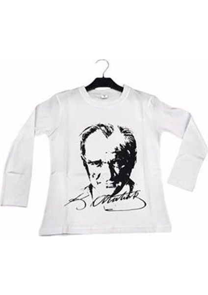 Unisex Atatürk Baskılı Uzun Kol T-Shirt