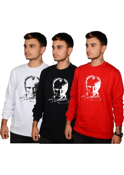 Unisex Atatürk Baskılı Uzun Kol T-Shirt