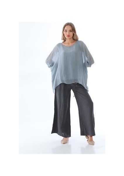 Italyan Yarasa Kollu Ipek Bluz fırsatları