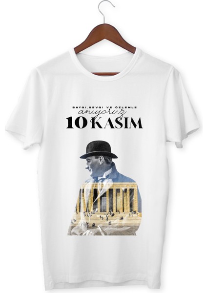 10 Kasım Atatürk Baskılı Tişört Atatürk Baskılı T-Shirt Unisex Çocuk Yetişkin