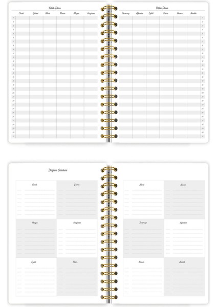 Victoria's Journals 2025 Haftalık Ajanda Gizli Spiralli 17X24 cm 100GR.