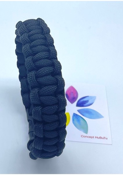 Paracord Kilitli Kalın Paraşüt Ipi Örgü Erkek Bileklik