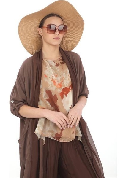 Itayan Ipek Detaylı Şallı Kap- Pantolon 2'li Takım fiyatları