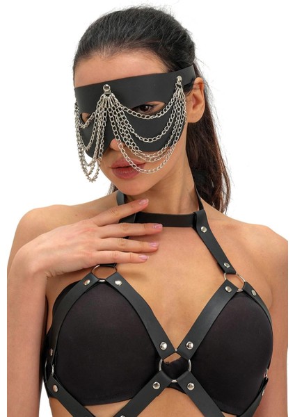 Vonda Wear Zincirli Deri Maske 800273MAS