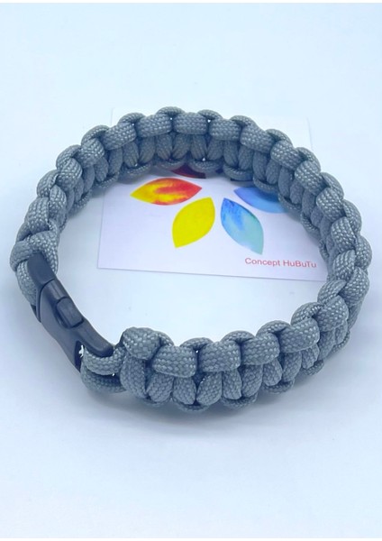 Paracord Kilitli Kalın Paraşüt Ipi Örgü Erkek Bileklik
