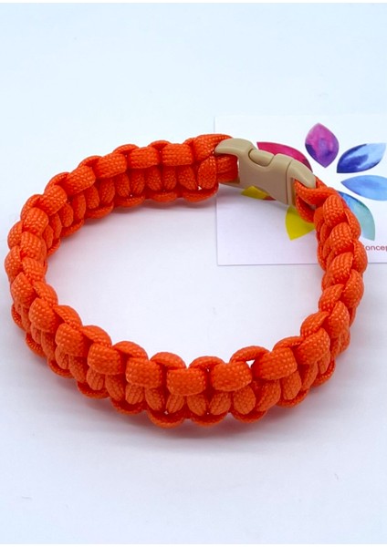 Paracord Kilitli Kalın Paraşüt Ipi Örgü Erkek Bileklik