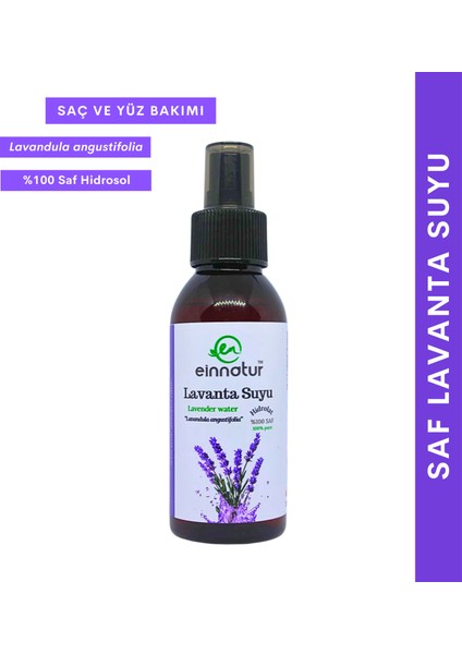 %100 Saf, Lavanta Suyu, Spreyli 100 Ml, Lavandula Angustifolia Hidrosolü