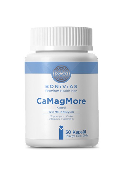 Camagmore Kalsiyum, Magnezyum, Çinko, K-D Vitamini Gıda Takviyesi