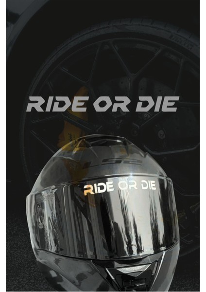 11 x 1 cm Ride Or Die Kask Sticker Oto Sticker Araba Cam Sticker