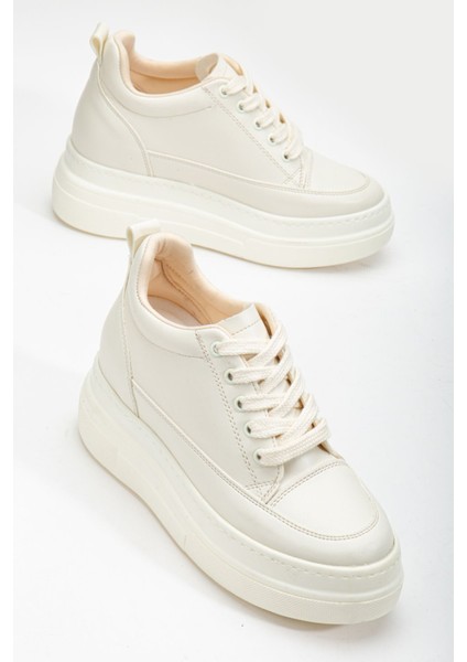 Nesvina Kadın Gizli Topuk Bej Sneaker fiyatları