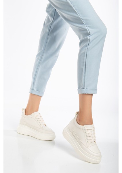 Nesvina Kadın Gizli Topuk Bej Sneaker fırsatları