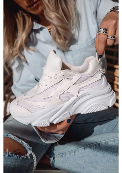 Brendi Kadın Spor Ayakkabı Beyaz Sneaker modelleri