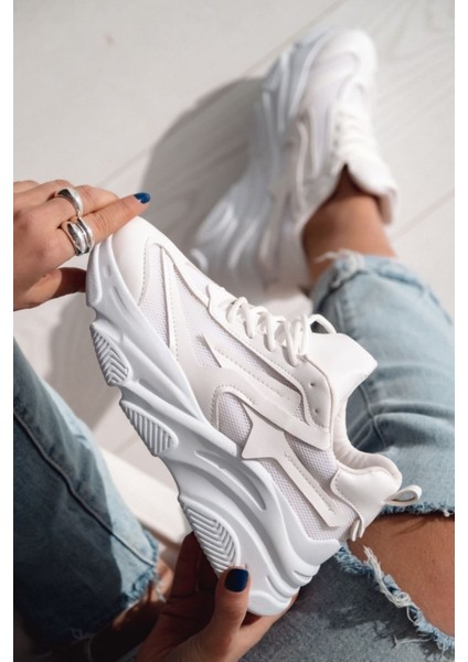 Brendi Kadın Spor Ayakkabı Beyaz Sneaker fırsatları