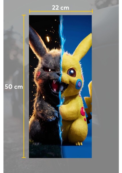 Pikachu Araç Kapı Direk Kaplama Folyosu Desenli Sticker 22X50 cm 2 Adet fiyatları