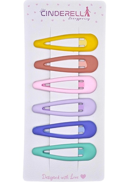 6'lı Mat Soft Renkli Klasik Model Çıtçıt Toka Seti - Kız Çocuk Çıtçıtlı Yan Saç Tokası fiyatları