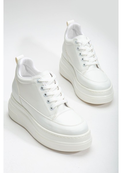 Nesvina Kadın Gizli Topuk Beyaz Sneaker
