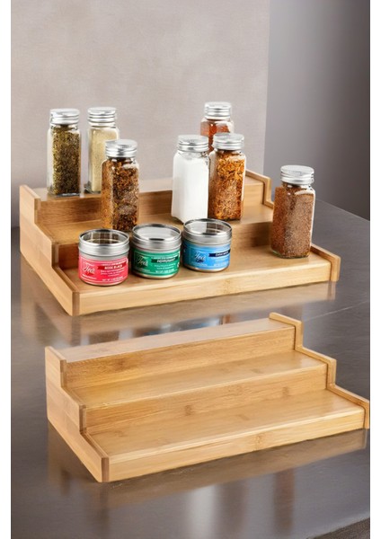 Bambu 3 Katlı Stand Organizer, Baharatlık Düzenleyici modelleri