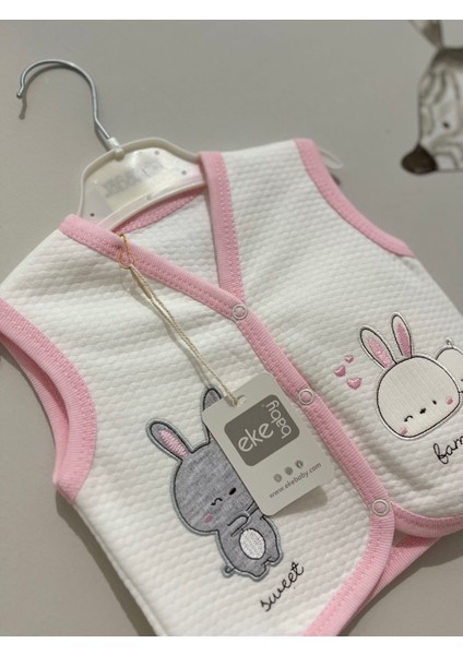 Eke Baby Bebek Tavşan/fil Nakışlı 0-3 Ay Kapitone Yelek fiyatları