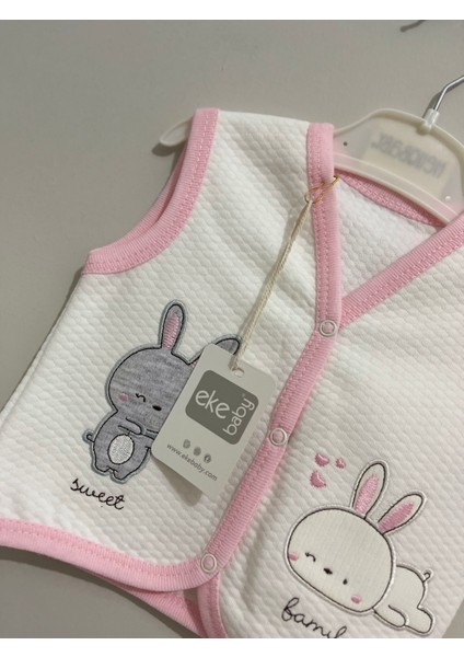 Eke Baby Bebek Tavşan/fil Nakışlı 0-3 Ay Kapitone Yelek modelleri