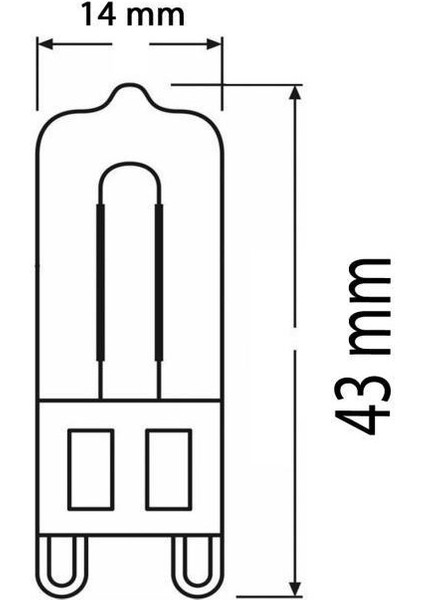 66725 25W Halopin Fırın Ampul G9 Duy 2700K