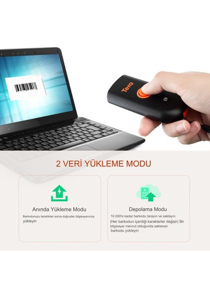 Kablosuz Mini Barkod Tarayıcı, 1d Tarayıcı, Su Geçirmez,bluetooth ve 2.4g Kablosuz Taşınabilir 1100C