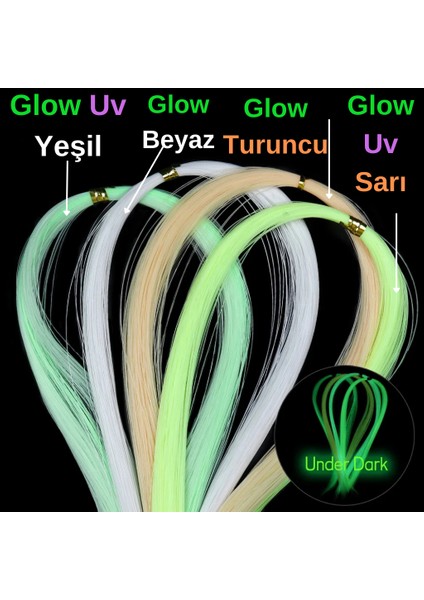 Fosforlu Glow 40 Metre Poşet Çapari Simi, Jig Yapım Malzemesi
