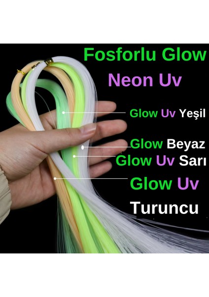 Fosforlu Glow 40 Metre Poşet Çapari Simi, Jig Yapım Malzemesi