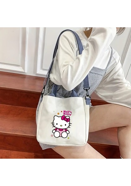 Kanvas El ve Omuz Çantası Hello Kitty Figürlü HK10851