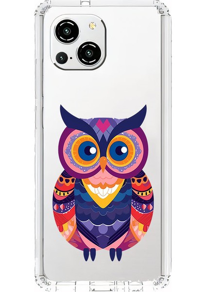 Reeder S23 Pro Max Uyumlu Renkli Baykuş Desenli Silikon Kılıf