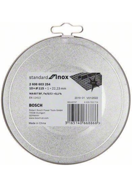 Standart Inox Taşlama Disk 115X1X22,23MM 10 Adet