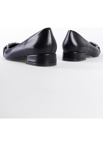 Sivri Burunlu Kısa Topuklu Taşlı Tokalı Kadın Ayakkabı fırsatları