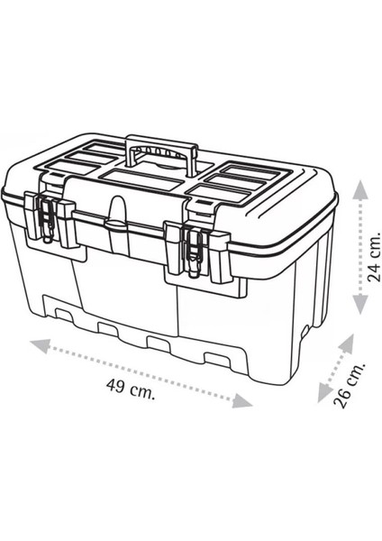 | Takım Çantası, Metal Kilitli, 19" modelleri