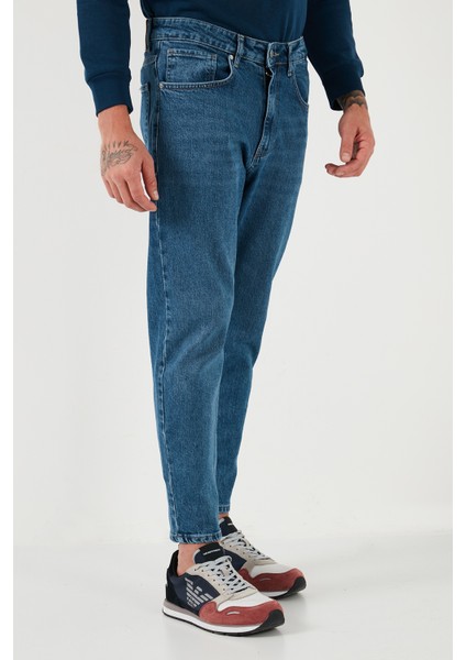 Streç Pamuklu Slim Fit Normal Bel Boru Paça Jeans Erkek Kot Pantolon 5900S281MILANO indirimleri