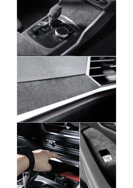 Kendinden Yapışkanlı Mikrofiber Kumaş (90CM*100CM) - Otomobiller Için Özel Yapıştırıcı Trim Kaplama Panel Kaplama Araç Kaplama