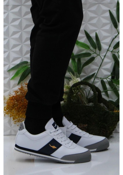 Flınt 3 Beyaz Lacivert Rahat Spor Ayakkabı Sneaker Ayakkabı