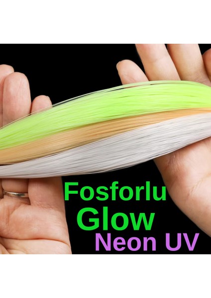 Fosforlu Glow 40 Metre Poşet Çapari Simi, Jig Yapım Malzemesi