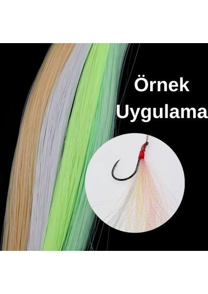 Fosforlu Glow 40 Metre Poşet Çapari Simi, Jig Yapım Malzemesi