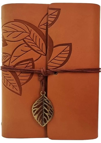 Deri Yaprak Desenli Defter