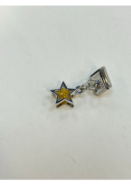 Italyan Bileklik Charm Geometrik Yıldızlı Charm 1 Adet